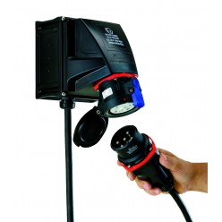 DXN1 Вилка 250V 20A IP66/67 фазы- 1P+N+E