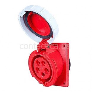 Розетка фланцева наклонная 32A 5p 6h IPX7 PC Electric