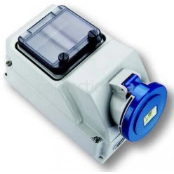 Розетка под автом. выкл. для монтажа на поверхность 32A 4p 6h IPX4