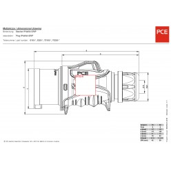 Вилка кабельна 16A 5p 6h GRIP IP44/54 арт.0153-6x