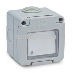 Всепогодный выключатель кнопочный для звонка, 10A-250V IP55 Famatel