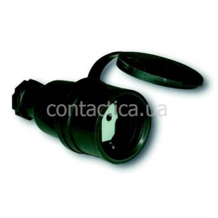 Розетка Schuko кабельна гумова IP44 PC Electric