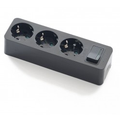 Блок розеток с заземлением на 3 розетки (Famatel-2523-N)