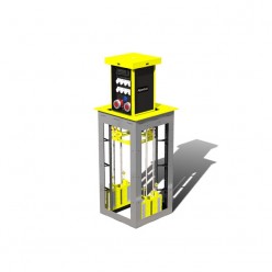 Распределительный электрощит, с подъемным механизмом для установки в пол. Арт.5550001