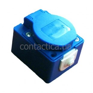 Розетка Schuko у комплекті з монтажною коробкою PC Electric