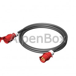 Удлинитель вилка 32A/5P - розетка 32A/5P, IP44, кабель гибкий H07RN-F 5G4 20м. арт. 8990004