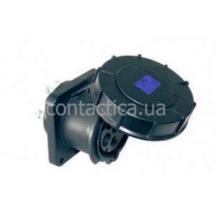 Розетка фланцева чорна125A 3p 6h PC Electric