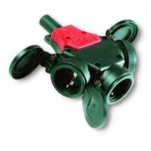 Тройник из твердой резины Taurus трехфазный IP44 арт. 25322-s5 PC Electric