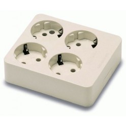 Блок розеток с заземлением на 4 розетки (Famatel-2504)