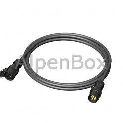 Удлинитель вилка 16A/3P - розетка 16A/3P, IP44, кабель гибкий H07RN-F 3G4 15м.black арт. 8960054