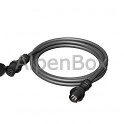 Удлинитель вилка 125A/5P - розетка 125A/5P, IP67, кабель гибкий H07RN-F 5G25 30м.black арт. 9010018