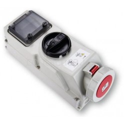 Розетка под автом. выкл. для монтажа на поверхность 16A 4p 6h IPX7