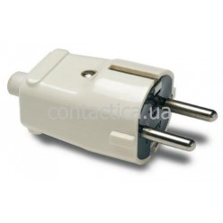 Вилка кабельна 16А 250В SCHUKO цвета слоновой кости Famatel, pin 4,8mm