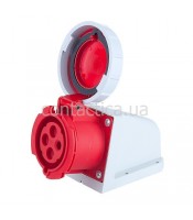 Розетка стационарная (настенная) 32A 4p 3h IP67