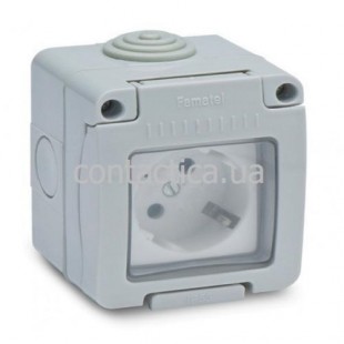Всепогодная розетка с заземл. 16A 250V IP55 Famatel