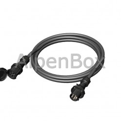 Удлинитель вилка 63A/5P - розетка 63A/5P, IP67, кабель гибкий H07RN-F 5G16 25м.black арт. 9000024