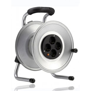 Кабельный барабан металлический на 4 schuko +термопр. IP20 (HEDI) HEDI