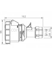 Розетка кабельна 32A 4p 3h IP67 SHARK