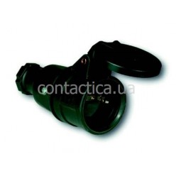 Розетка Schuko кабельна гумова IP44