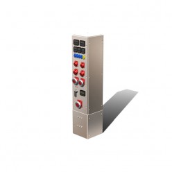 Энергетическая колонна из нержавеющей стали с подачей жидкости и воздуха и интернет. Арт 7770075