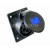 Розетка фланцева чорна наклонная 16A 3p 6h PC Electric