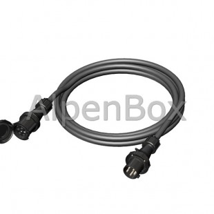Удлинитель вилка 63A/5P - розетка 63A/5P, IP67, кабель гибкий H07RN-F 5G10 10м.black арт. 9000015 Alpenbox