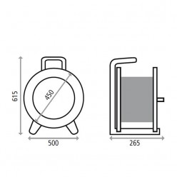 Кабельный барабан пластиковый Ø320мм. (HEDI)
