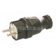 Вилка Schuko (РСЕ) кабельна  гумова IP44 чорна арт. 0511-s