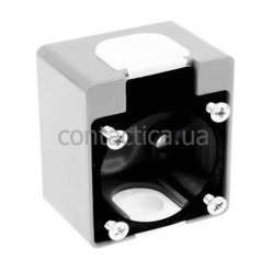 Короб монтажный под розетку серый Schuko