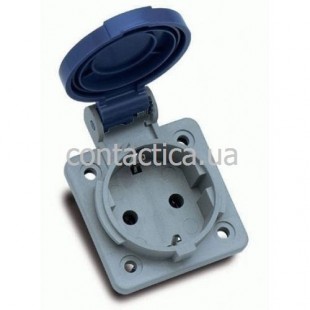 Розетка Schuko 16A з кришкою IP44  арт. 13950 Famatel