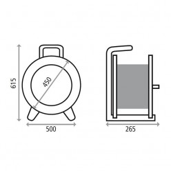 Кабельный барабан пластиковый Ø450мм. (HEDI)