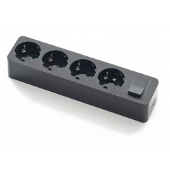 Блок розеток с заземлением на 4 розетки (Famatel-2528-N)