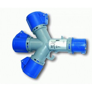 Тройник многофункциональный вилка 16A 3p 230V -3 розетки CEE 16A 3P 230V PC Electric