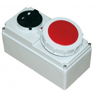 Розетка панельная с выкл. и блокировкой 32A 5p 6h IPX7 PC Electric