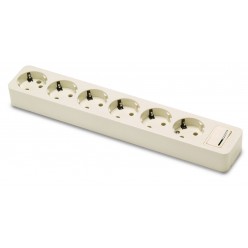 Блок розеток с заземлением на 6 розеток (Famatel-2508)