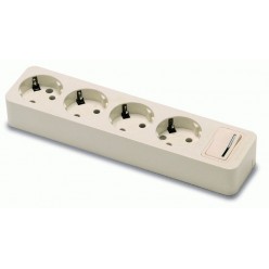 Блок розеток с заземлением на 4 розетки (Famatel-2528)