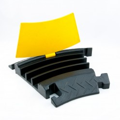 Кабельный протектор на 3 канала - угол на 30°