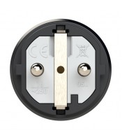 0511-sr PCE Вилка кабельна 16A/250V/2P+E/IP54 корпус чорний, маркер червоний 