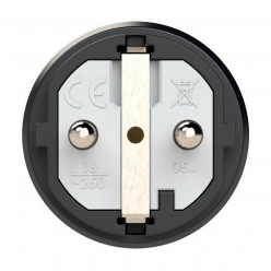 0511-sr PCE Вилка кабельна 16A/250V/2P+E/IP54 корпус чорний, маркер червоний 