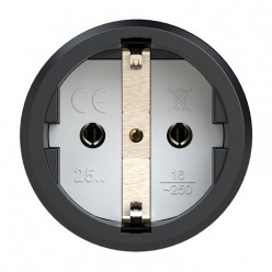 Розетка кабельна гумова арт.2510-srw