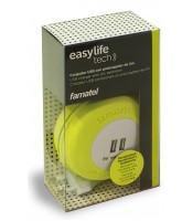 Сетевой удлинитель Famatel Roller 2 м - 2 розетки USB Лайм АРТ.2957