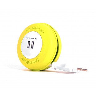 Сетевой удлинитель Famatel Roller 2 м - 2 розетки USB Лайм АРТ.2957 Famatel